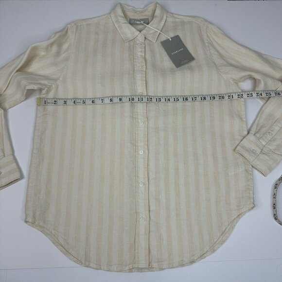 Everlane Women's NWT Brazilian Sand Canvas The Linen Relaxed Career Shirt 6/C44 - Picture 13 of 15